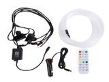 Car Use 1.5W RGBW 100pcs 0.03in 6.6ft Fiber Optic Lights Starlight Ceiling Light Kit APP Bluetooth V1294-YM0901-3119250087711