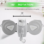 10M Retractable Garden Air Hose Reel Storage Auto Rewind Wall Mounted Grey AU V465-66149