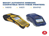 Brady M61-R6610 BMP61 Series Printer Ribbon R6600 Resin 2 Width x 75' Length Black V1202-V1-BRD148134