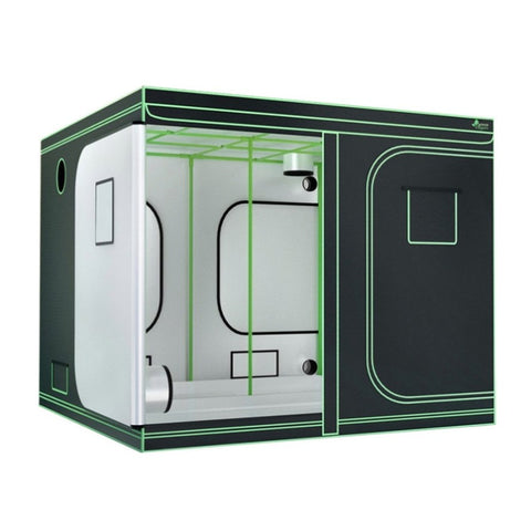 Greenfingers Grow Tent Kits 240x240x200cm Hydroponics Indoor Grow System Black GT-D-240X240X200-BK