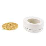 Ceramic Tea Pot Warmer with 11.8cm Gold Gasket Circular Concave Tea Kettle Heating Base for Home V1294-YM0706-3118230212411