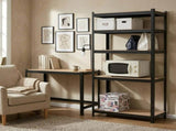 CARLA HOME 5 Tier Steel Shelving Unit - Garage Storage Shelf - Black - Modern V178-36477