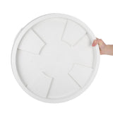 White Rolling Plant Stand with Wheels 360 Degree Rotating Flowerpot Base with Water Tray V1370-AZ4-14393