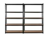 Giantz 4x1.8M Garage Shelving Warehouse Rack Pallet Racking Storage Shelve Black WR-9X18-BKX4