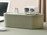 Cable Management Box ABS Cord Organizer With Ventilation Holes And Sliding Lid For Home Office Desk V1237-ZY-807-269