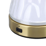Portable Cordless Table Lamp Acrylic Iron LED 3 Modes Stepless Touch Dimmable USB Rechargeable V1294-YM0901-3119240052511