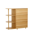 Artiss Chest of 3 Drawers Storage Cabinet 3 Shelves Pine FURNI-C-CDR-02-WD-AB