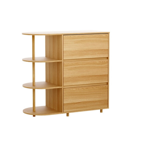 Artiss Chest of 3 Drawers Storage Cabinet 3 Shelves Pine FURNI-C-CDR-02-WD-AB