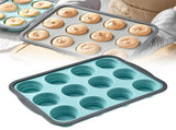 Brownie Pan with Dividers, 1 Set 12 Cavity All Edges Square Cupcake Brownie Pans Mini Cake Non Stick V1189-WXFWAL-20260319-00223
