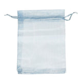 50Pcs Organza Drawstring Bags Sky Blue for Wedding Favor Bags and Jewellery Holders V1192-AZ-W-22360