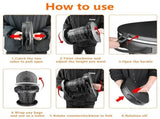 Gray Black collapsible camping toilet, portable outdoor toilet, camping furniture Australia, V1106-132-34283