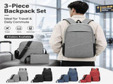 Construction Backpack Three-piece Backpack Men's Computer Backpack Casual Junior High School V1192-AZ-W-29688