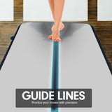 Powertrain 4m Airtrack Tumbling Mat Gymnastics Exercise Air Track with Pump IFM-0401-GYBK-IFP