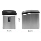 Devanti 15kg Ice Maker Machine Silver IM-ZB12S-SS