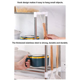 Expandable Microwave Rack, 2 Tier Microwave Oven Rack, Kitchen Countertop Organizer with Hooks, V1366-AZ2-W-23287