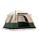 Weisshorn Family Camping Tent 4 Person Hiking Beach Tents Green TENT-C-CA4