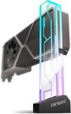 Antec RGB GPU Support Bracket, Graphics Card Holder, Addressable RGB 5V 3PIN RGB Connector. Tempered V1202-V2-AT-GPUH-ARGB-TG-BK