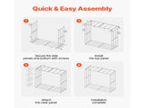 Firewood Rack with Sloped Roof, 143cm Outdoor Firewood Holder, 1/4 Cord Log Storage Shed, 299kg Max V952-HWDCJ4FT20MMZB5Q6001V0