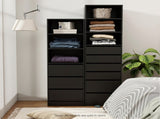 Artiss 3 Chest of Drawers Tallboy Cabinet Black FURNI-L-CDR-3D3S-BK-AB