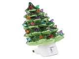 Xmas Tree Night Light Ceramic Decorative Plug in Tree Nightlight Xmas Decor for Bedside Tables Study V1294-YM0901-3115240103412