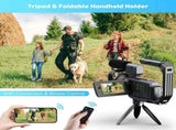 5K Video Camera with 56MP Dual Lens, WiFi, IR Night Vision, and 64GB SD Card in Black V178-59099