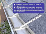 30 Pcs 5inch Roof Gutter Hangers 5inch Gutter Clips with Straps for Eavesless Fixing V1369-AZ3-W-11567