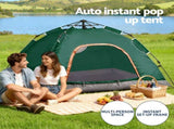 Weisshorn Camping Tent Instant Tent Pop up 2 Person Outdoor Hiking Tents Hiking Green XFEL-TENT-210D-GN