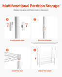 VEVOR Over Washer and Dryer Storage Shelf Two Row 4 Tiers Washer Rack White V952-LDXYJZJTJK2PMAVZ2001V0
