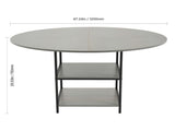 Round Dining Table, 47 inch Wood Table for 4-6 Person, Modern Circle Dinner Furniture, Leisure V952-YXCZBKTZMDBTZN3HRV0