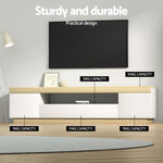 Artiss TV Cabinet Entertainment Unit Stand 180CM White Wood FUR-S-CT01-TV180-WDWH-AB