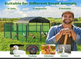Chicken Run Coop 304.8 x 396.24 cm Covered Poultry Rabbit Hen Cage with Feeding Door V178-59381