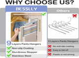 30 Pcs Travel Hangers Portable Foldable Travel Hanger Organizer and 2 Pack 9 Layers Pants Hangers V1258-DP02-F-474