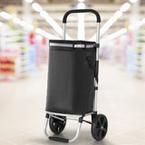 Emajin Shopping Trolley Cart Foldable 45KG Black ST-45L-OX-BK