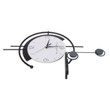 Modern Simple Wall Clock Iron Art Silent Movement Decorative Wall Clock Black White V1294-YM0901-3115250011011