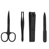 3set Nail Clipper Set, 4PCS Set Fingernail Clippers Kit Black Stainless Steel Pedicure and V1192-AZ-W-14505