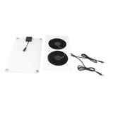 10W 18V Solar Powered Dual Fan Kit Waterproof Portable Solar Exhaust Fan for Chicken Coops V1294-YM0703-3114230003711