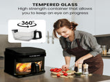 EUROCHEF 6.5L Air Fryer, Electric Digital Airfryer with Glass Container, Black V219-COKAIREC6GKA