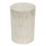 ALPINE MOTHER OF PEARL HAND MADE STOOL/SIDE TABLE V742-FEH14