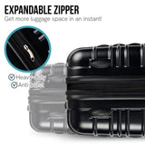 Olympus Noctis Suitcase 24in Hard Shell ABSPC - Stygian Black LUG-03D-24-BK
