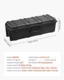 VEVOR 5.5 Cu.ft Weatherproof Hard Case with 3 Handles Large Capacity Case Black V952-FFYSTX72LFYCXYXH8V0