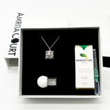 Gift Box - Chest White Gold Aroma Necklace Purify Oil Blend V760-GBAJ - 42