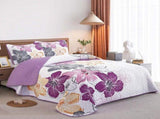 Purple Floral Boho Elysian Bedspread Coverlet 3 Piece Set V745-AC081657Q13U