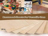 12 X 12 Inch - 3Mm Basswood Sheets Plywood Sheets, 8Pcs Square Unfinished Wood Board for DIY Crafts, V1366-AZ2-W-16165
