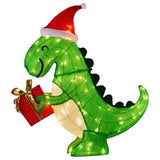 Christabelle 90cm Christmas Dinosaur Display with LED Lights Decoration MHA503