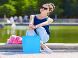 30pcs Non Woven Reusable Grocery Tote Bag with Handles, Lightweight V1366-AZ2-W-19660