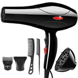 Household Hair Dryer Hot & Cold Thermostatic Black Set V1263-JX-5612