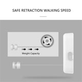 Retractable Clothes Line,No Punching Wall Mounted Heavy Duty Retractable Clothesline Laundry Line V1370-AZ4-05675