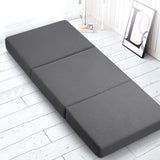 Giselle Bedding Foldable Mattress Folding Foam Bed Single Grey FOAM-MFM-TRIO-GY