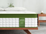 Artiss Single Bed Frame with Hybrid Mattress Set 30cm Medium Firm Platform Headboard Boucle BFRAME-SET-NEO-TED-S