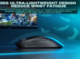 SOLAKAKA SM850 Ergonomic Tri-Mode Wireless RGB Gaming Mouseblack V1300-SM850-BLACK